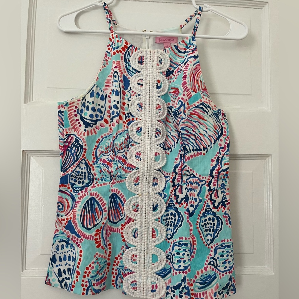 Lilly Pulitzer Sleeveless Shell Embroidered Top - Size 4